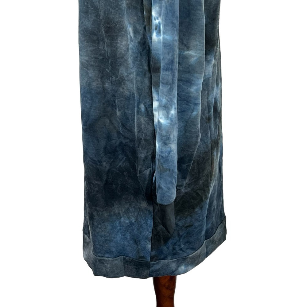 FRAICHE BY J TIE DYE LONG SLEEVE HOODIE MINI DRESS IN BLUE NWT WOMEN'S SMALL - Picture 7 of 16